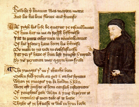 Portrait of Chaucer from Hoccleve's De Regimine Principis